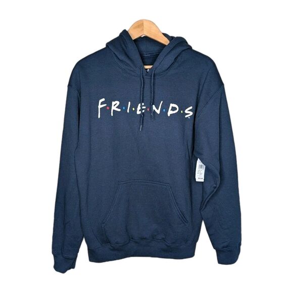 NWT Universal Studios Friends Medium Navy Blue Pullover Hoodie - Picture 1 of 4